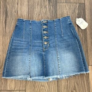 Altar'd State Blue Denim Mini Skirt